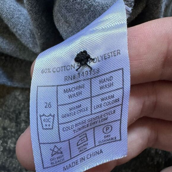 Cotton + Flow Grey Short Sleeve T-Shirt Button Front Size 2XL Cotton Polyester - Picture 10 of 12